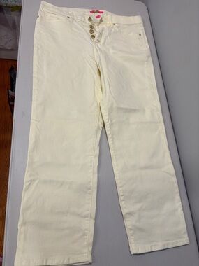 Lilly Pulitzer pale Yellow Straight-Leg Jeans